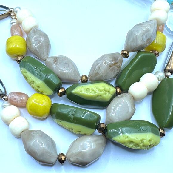 Anthropologie Necklace Chunky Mixed Stone Colorful Beaded Semi precious beads - Picture 9 of 13